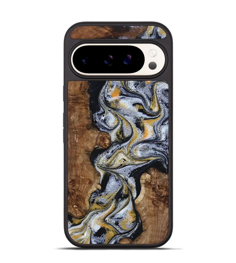 Pixel 9 Wood Phone Case - Alecia (Black & White, 801407)