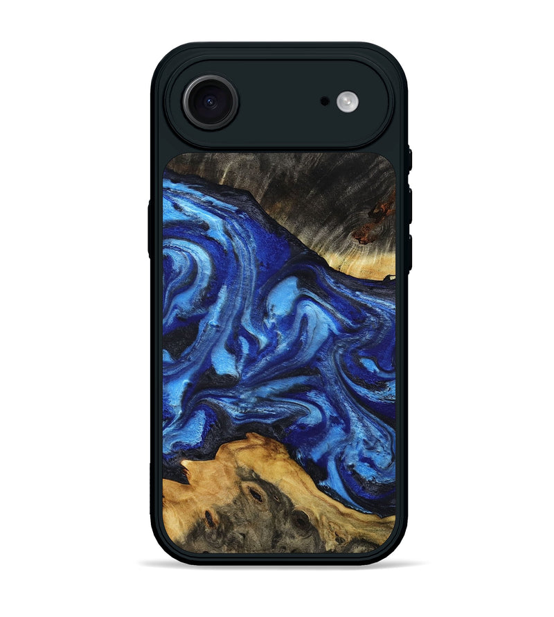 iPhone 17 Air Wood Phone Case - Domenic (Blue, 801408)
