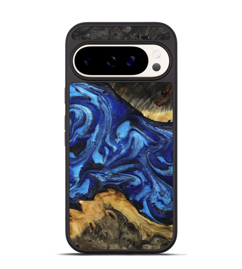Pixel 9 Pro Wood Phone Case - Domenic (Blue, 801408)