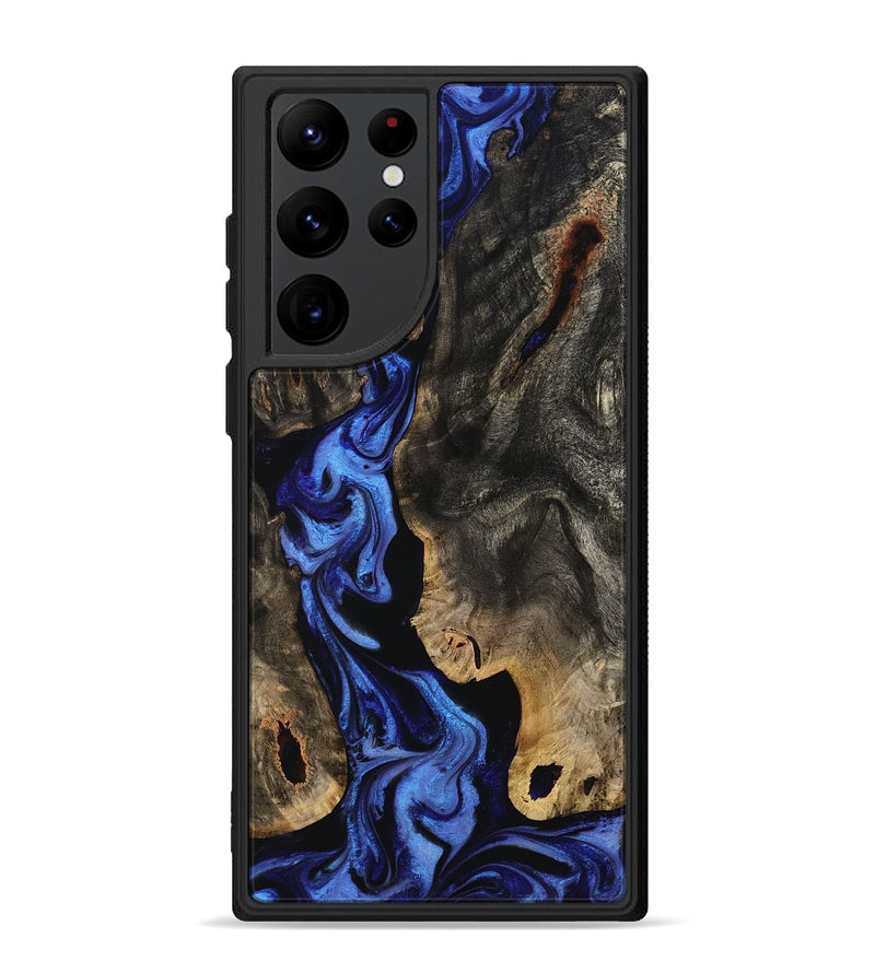 Galaxy S22 Ultra Wood Phone Case - Margie (Blue, 801409)