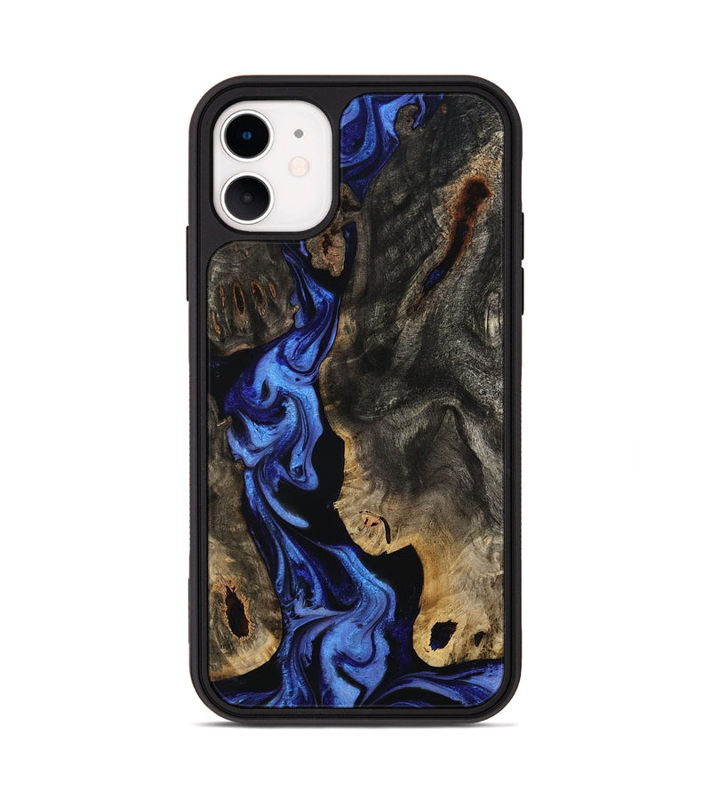 iPhone 11 Wood Phone Case - Margie (Blue, 801409)