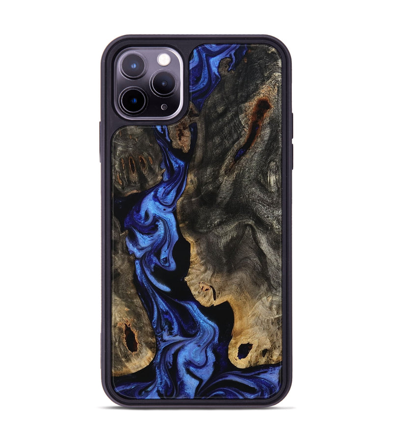 iPhone 11 Pro Max Wood Phone Case - Margie (Blue, 801409)