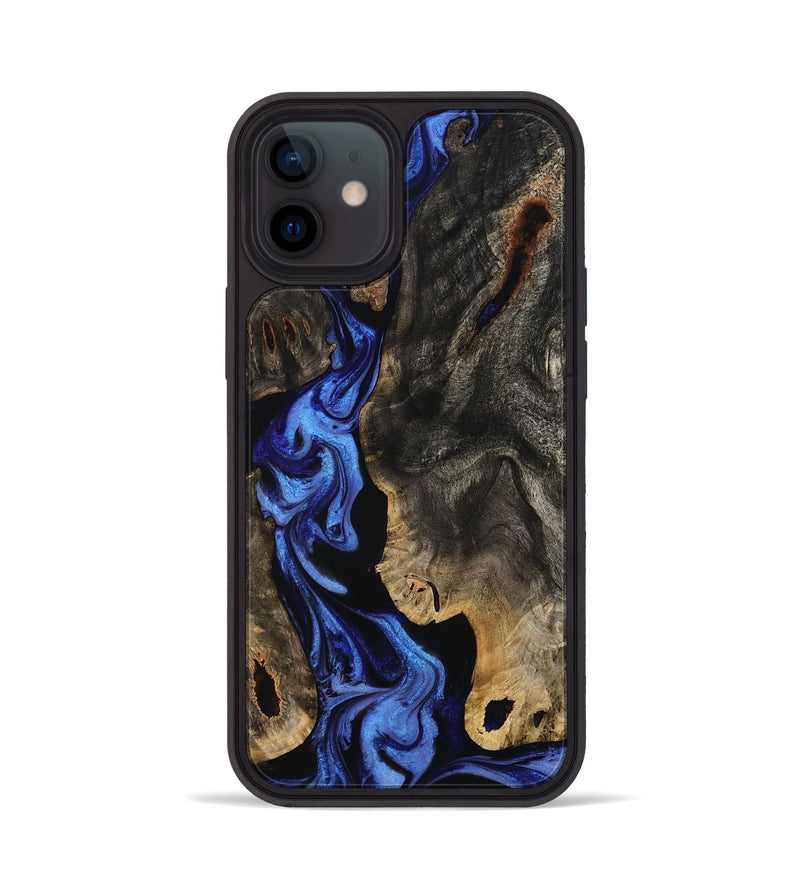iPhone 12 Wood Phone Case - Margie (Blue, 801409)