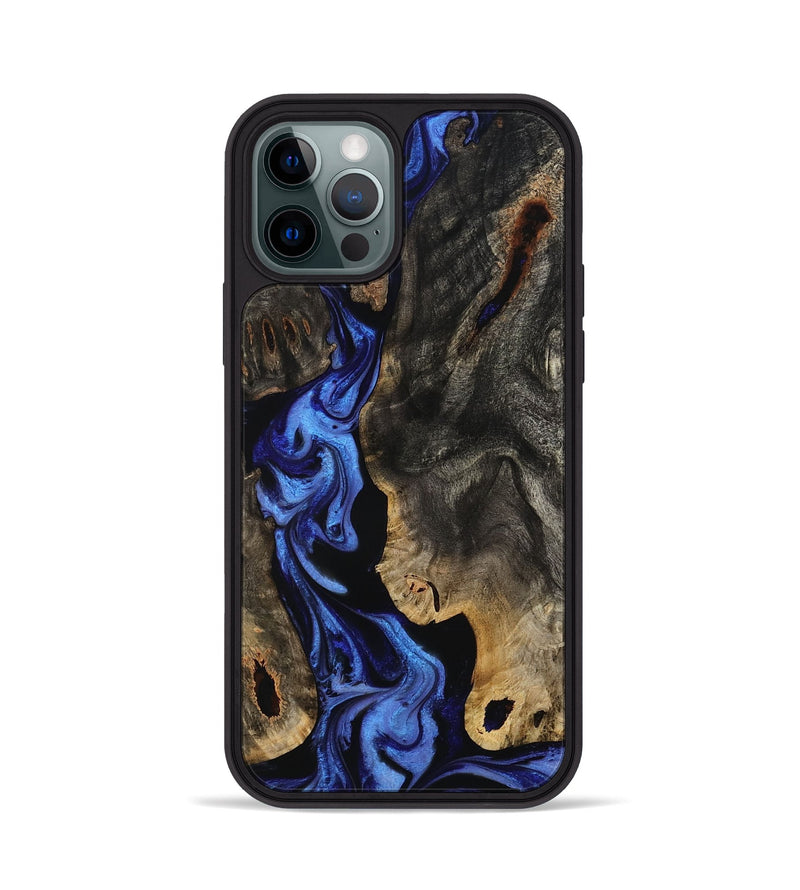 iPhone 12 Pro Wood Phone Case - Margie (Blue, 801409)
