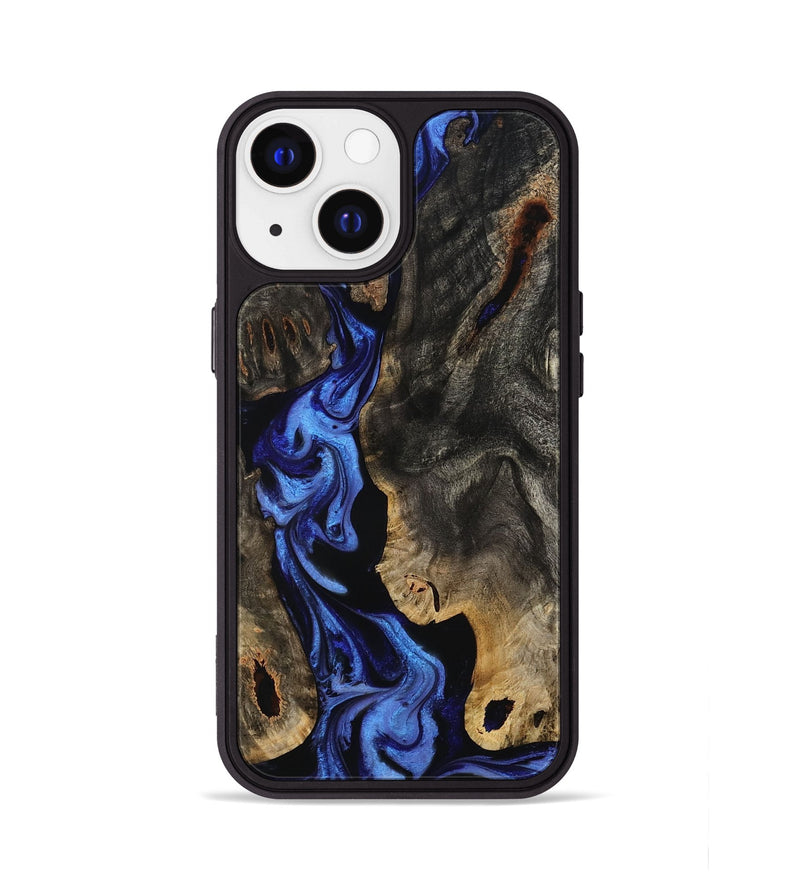 iPhone 13 Wood Phone Case - Margie (Blue, 801409)