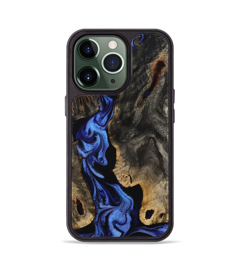 iPhone 13 Pro Wood Phone Case - Margie (Blue, 801409)