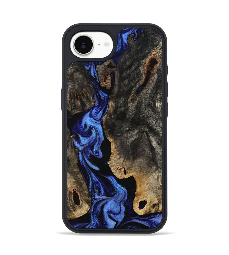 iPhone 16e Wood Phone Case - Margie (Blue, 801409)
