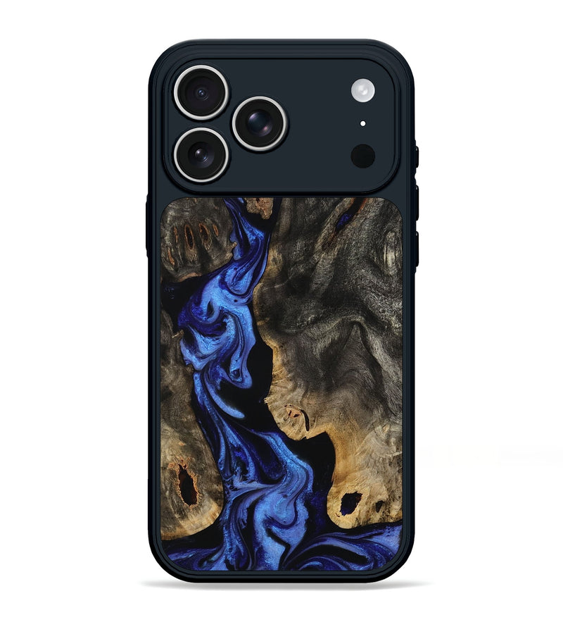 iPhone 17 Pro Max Wood Phone Case - Margie (Blue, 801409)