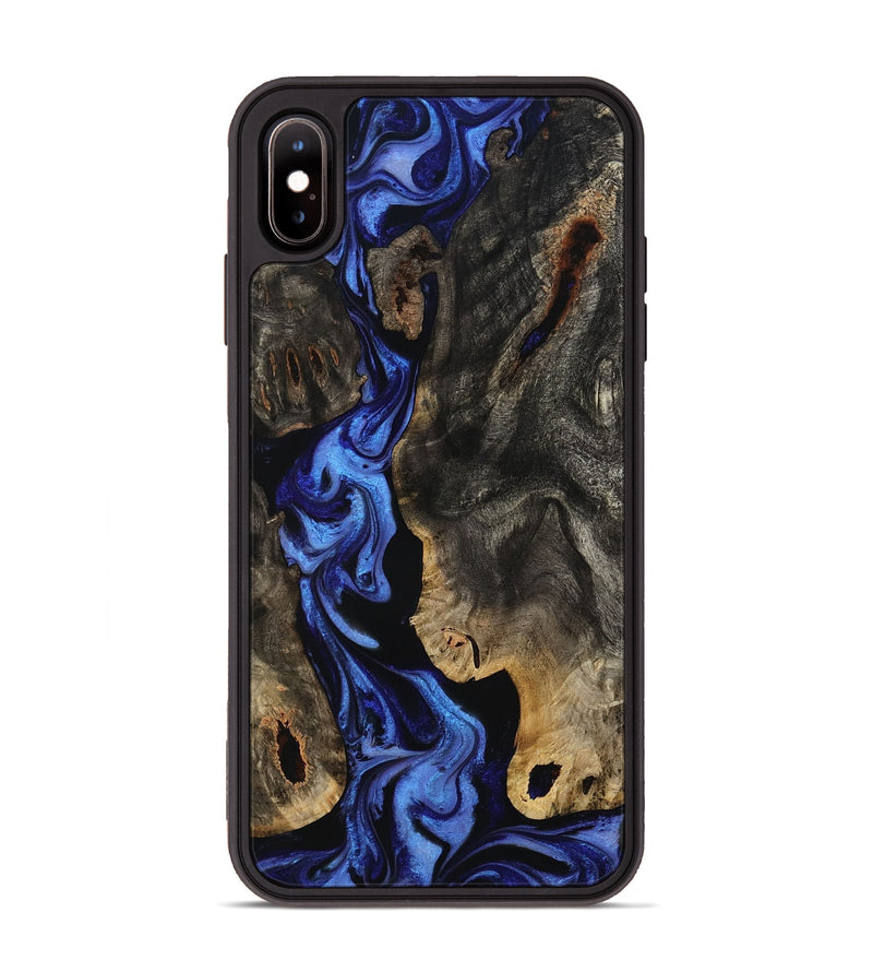iPhone Xs Max Wood Phone Case - Margie (Blue, 801409)