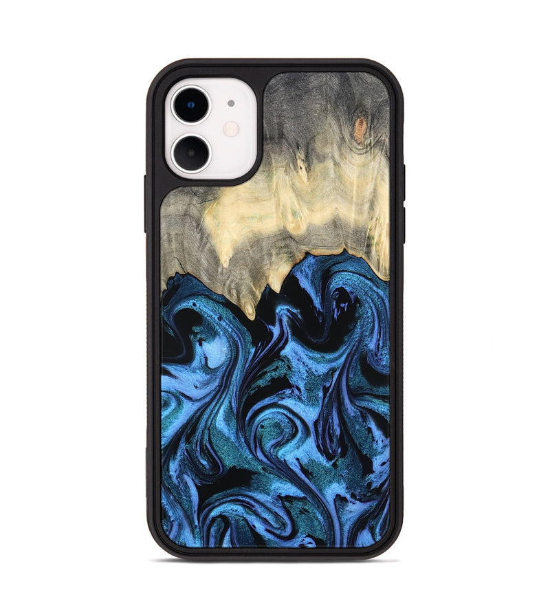 iPhone 11 Wood Phone Case - Glenda (Blue, 801410)