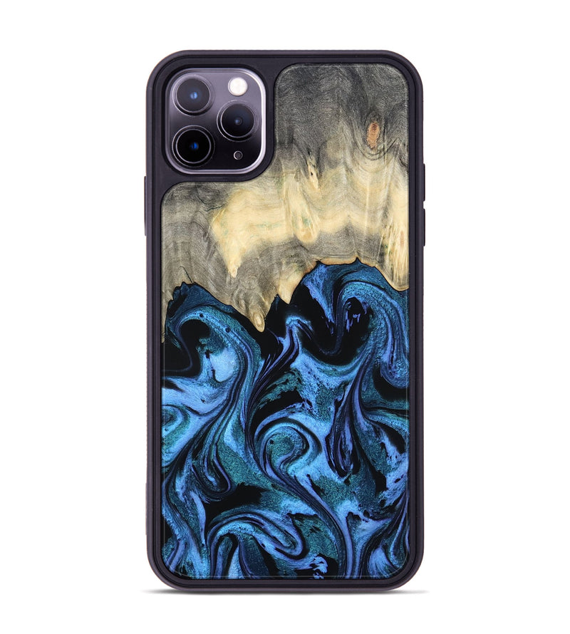 iPhone 11 Pro Max Wood Phone Case - Glenda (Blue, 801410)