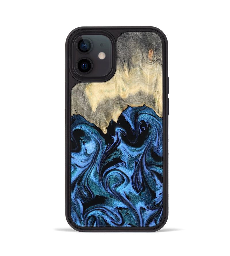 iPhone 12 Wood Phone Case - Glenda (Blue, 801410)