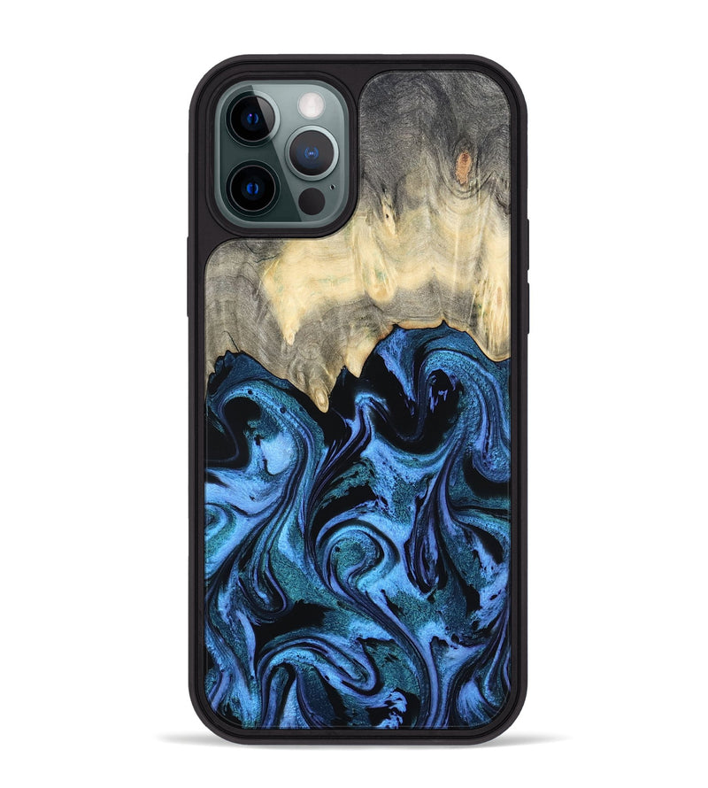 iPhone 12 Pro Max Wood Phone Case - Glenda (Blue, 801410)