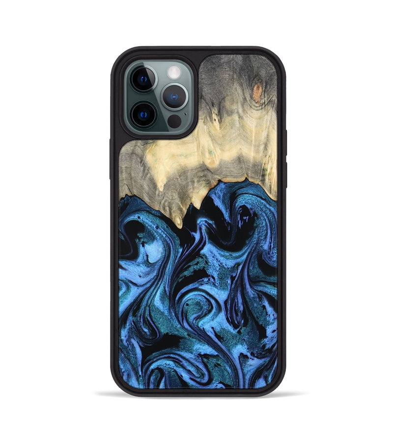 iPhone 12 Pro Wood Phone Case - Glenda (Blue, 801410)