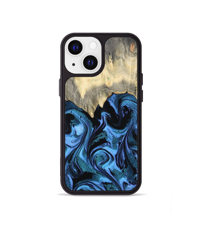 iPhone 13 mini Wood Phone Case - Glenda (Blue, 801410)