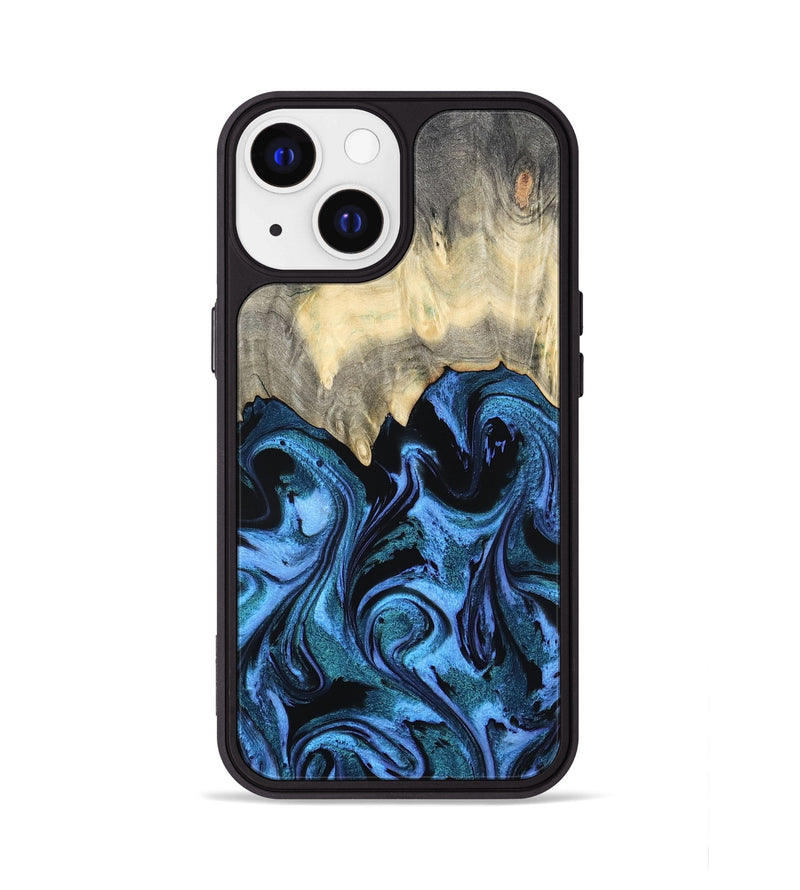 iPhone 13 Wood Phone Case - Glenda (Blue, 801410)