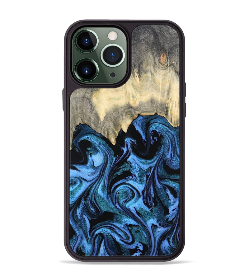 iPhone 13 Pro Max Wood Phone Case - Glenda (Blue, 801410)