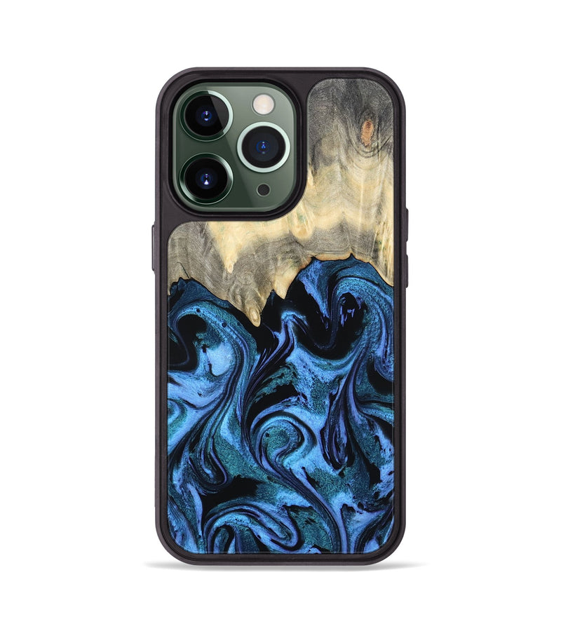 iPhone 13 Pro Wood Phone Case - Glenda (Blue, 801410)