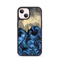 iPhone 14 Wood Phone Case - Glenda (Blue, 801410)
