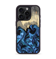 iPhone 16 Pro Wood Phone Case - Glenda (Blue, 801410)