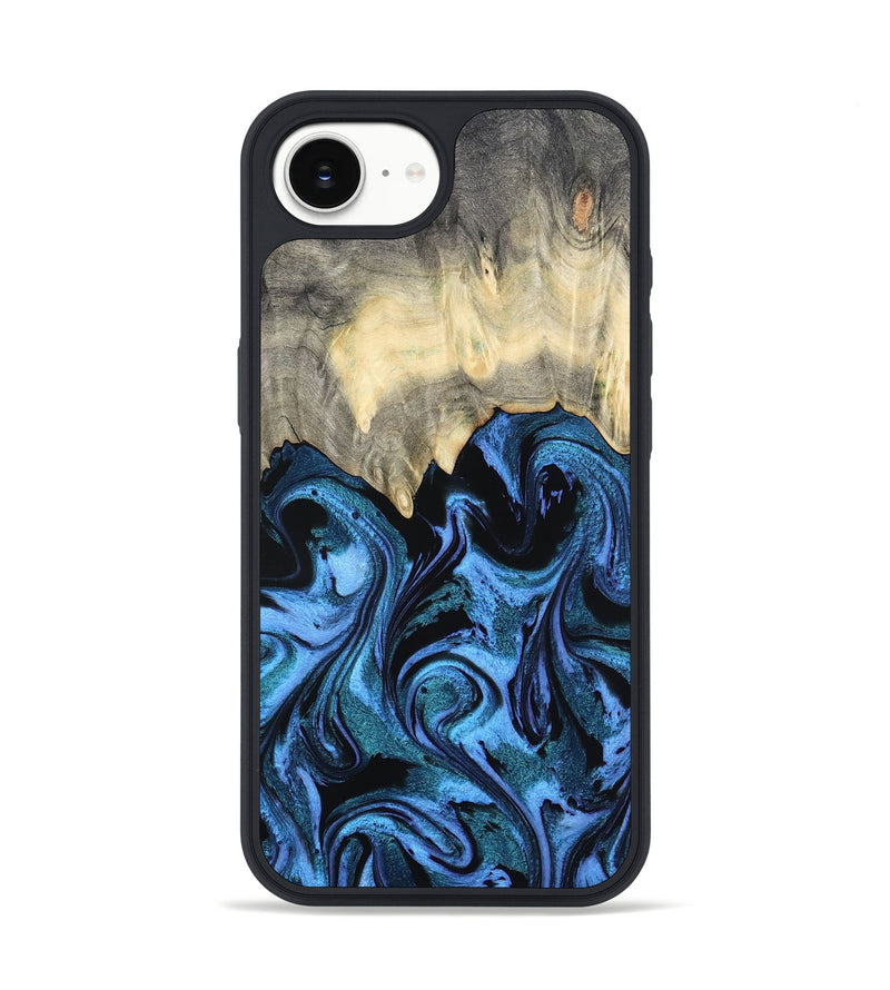 iPhone 16e Wood Phone Case - Glenda (Blue, 801410)