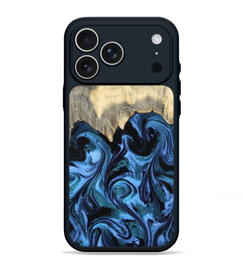 iPhone 17 Pro Max Wood Phone Case - Glenda (Blue, 801410)