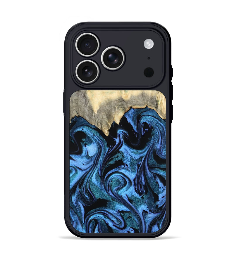 iPhone 17 Pro Wood Phone Case - Glenda (Blue, 801410)