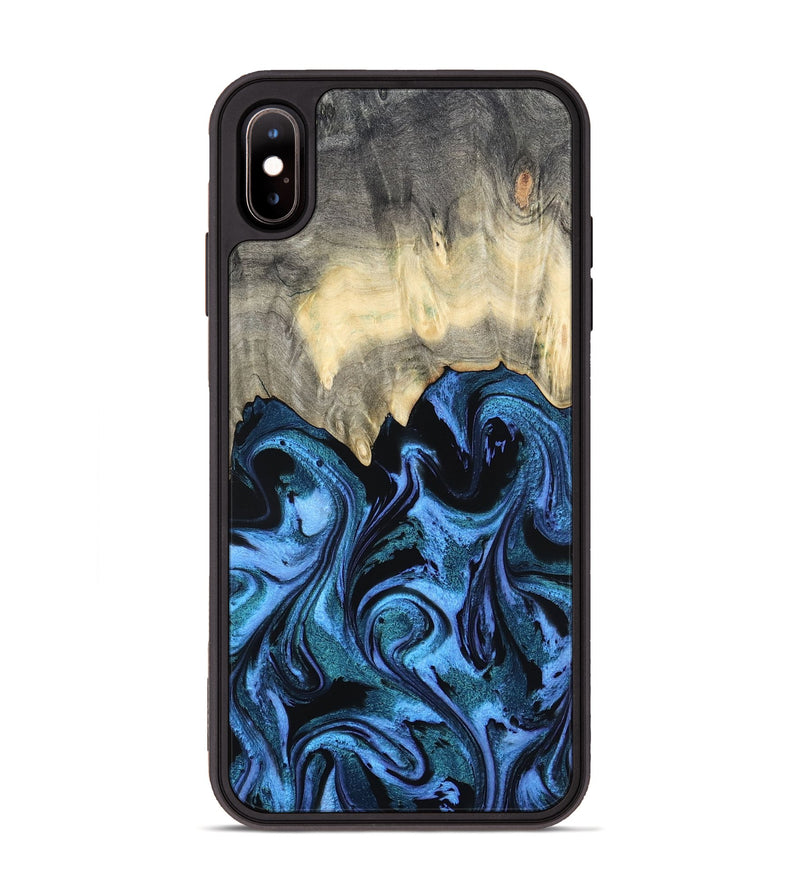 iPhone Xs Max Wood Phone Case - Glenda (Blue, 801410)