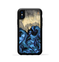 iPhone Xs Wood Phone Case - Glenda (Blue, 801410)