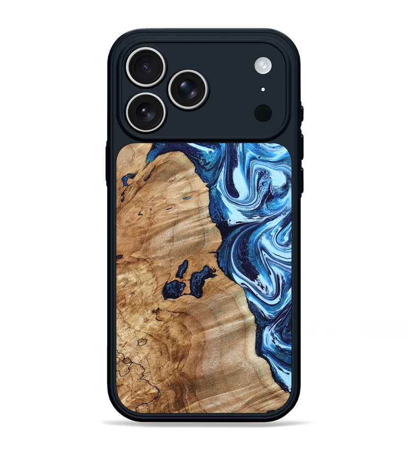 iPhone 17 Pro Max Wood Phone Case - Katlynn (Blue, 801411)