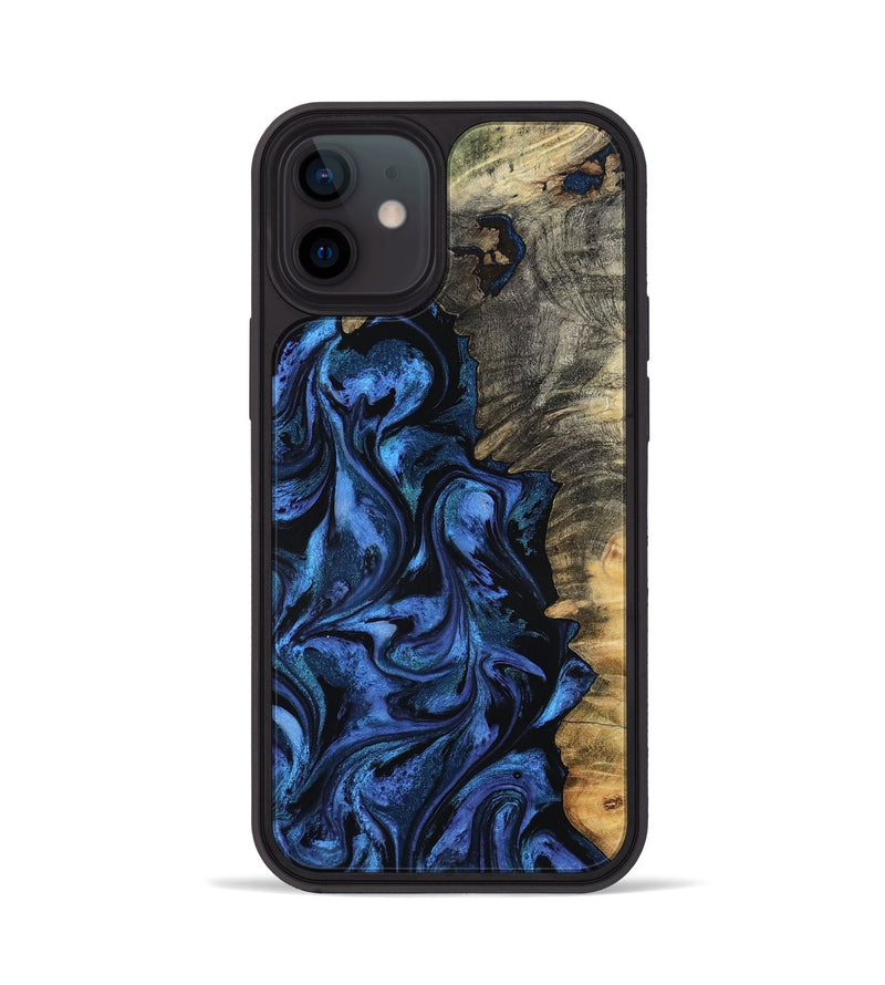 iPhone 12 Wood Phone Case - Oliver (Blue, 801412)