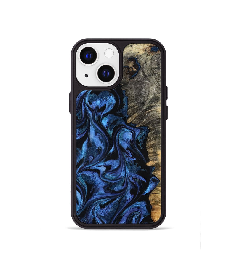 iPhone 13 mini Wood Phone Case - Oliver (Blue, 801412)