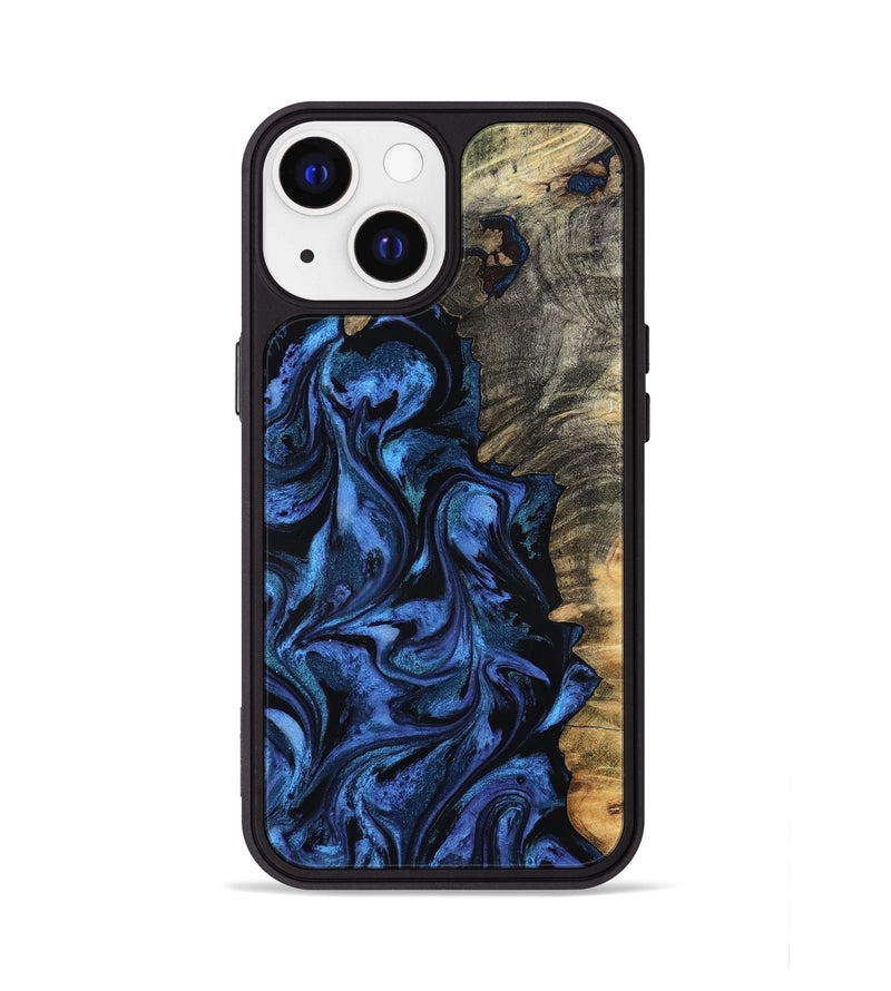iPhone 13 Wood Phone Case - Oliver (Blue, 801412)