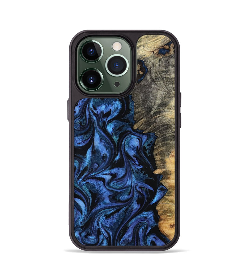 iPhone 13 Pro Wood Phone Case - Oliver (Blue, 801412)