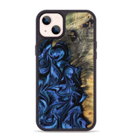 iPhone 14 Plus Wood Phone Case - Oliver (Blue, 801412)