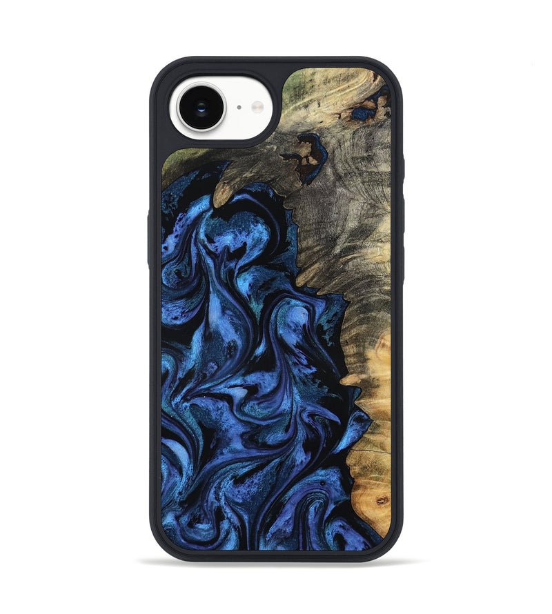 iPhone 16e Wood Phone Case - Oliver (Blue, 801412)
