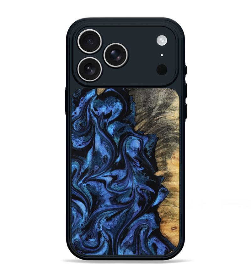 iPhone 17 Pro Max Wood Phone Case - Oliver (Blue, 801412)