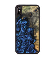 iPhone Xs Max Wood Phone Case - Oliver (Blue, 801412)