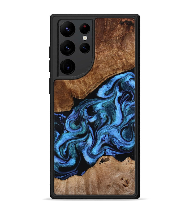 Galaxy S22 Ultra Wood Phone Case - Maximus (Blue, 801413)
