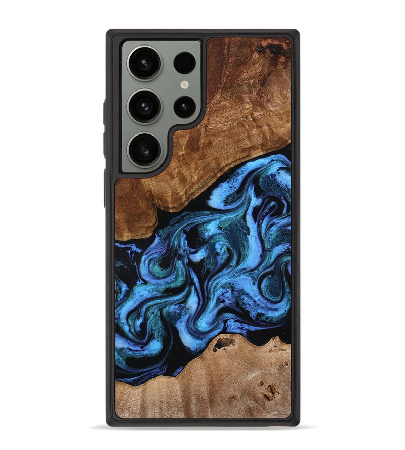 Galaxy S23 Ultra Wood Phone Case - Maximus (Blue, 801413)