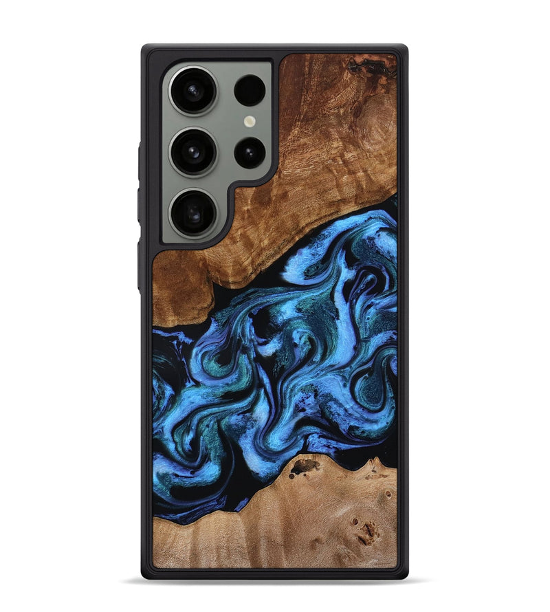 Galaxy S24 Ultra Wood Phone Case - Maximus (Blue, 801413)