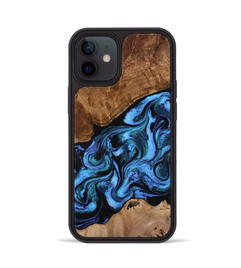 iPhone 12 Wood Phone Case - Maximus (Blue, 801413)