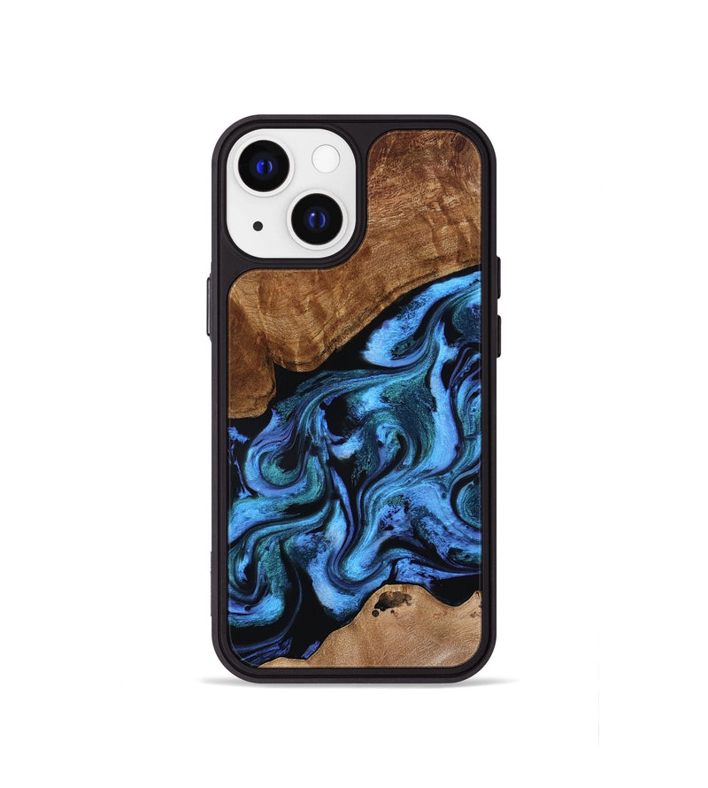 iPhone 13 mini Wood Phone Case - Maximus (Blue, 801413)