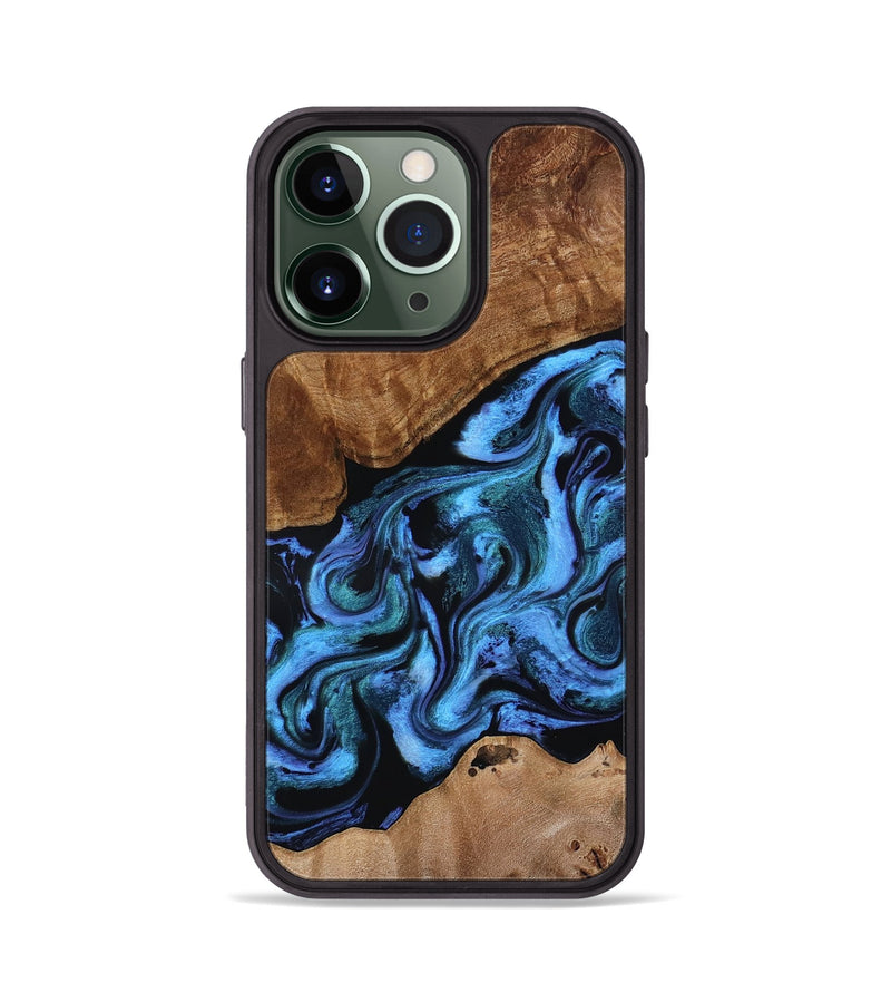 iPhone 13 Pro Wood Phone Case - Maximus (Blue, 801413)