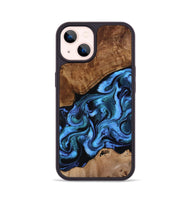 iPhone 14 Wood Phone Case - Maximus (Blue, 801413)