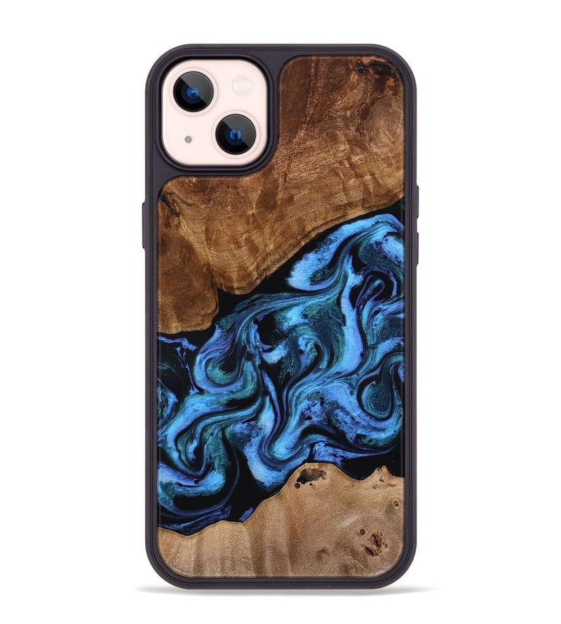 iPhone 14 Plus Wood Phone Case - Maximus (Blue, 801413)