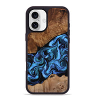 iPhone 16 Plus Wood Phone Case - Maximus (Blue, 801413)
