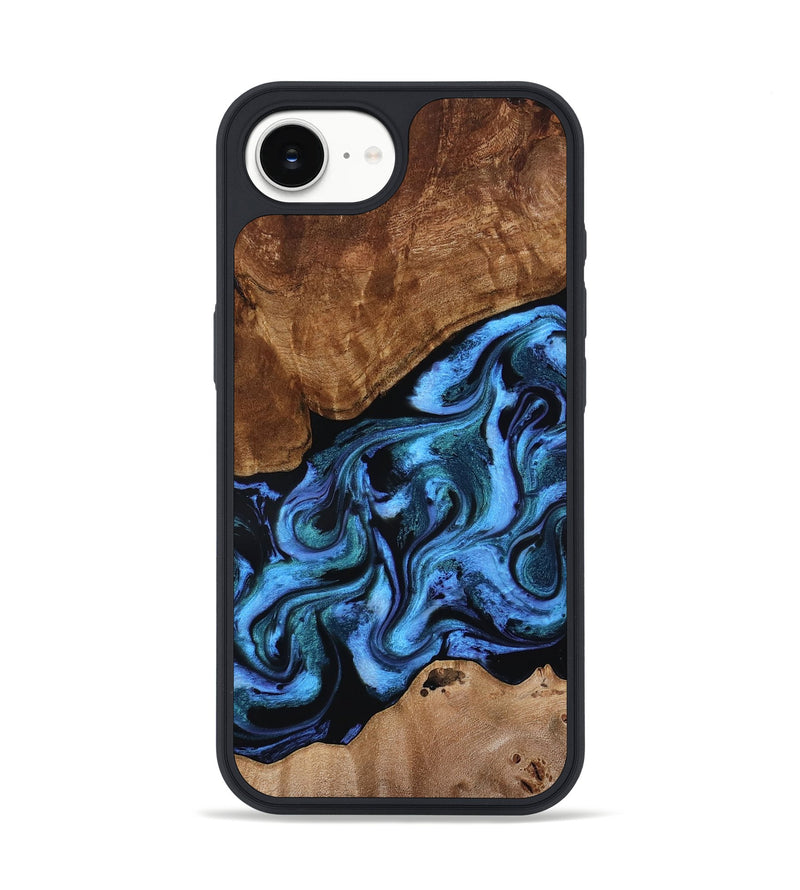 iPhone 16e Wood Phone Case - Maximus (Blue, 801413)