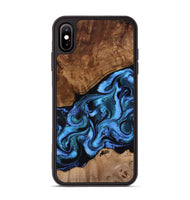 iPhone Xs Max Wood Phone Case - Maximus (Blue, 801413)