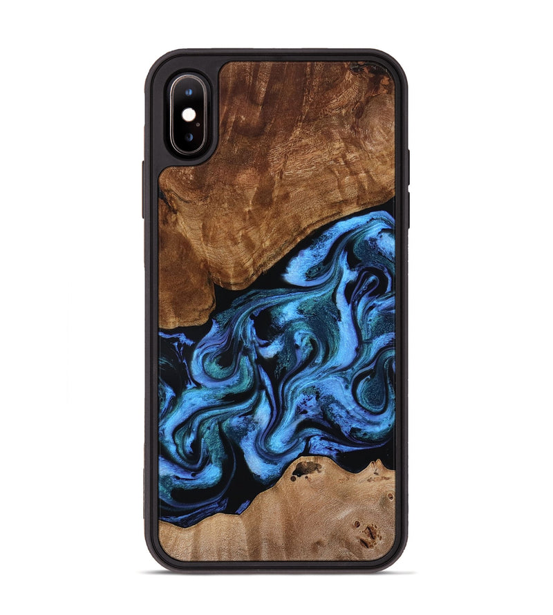 iPhone Xs Max Wood Phone Case - Maximus (Blue, 801413)